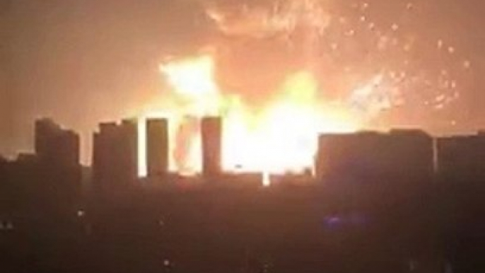 200 Tons TNT Equivalent Huge Explosion in Tianjin China