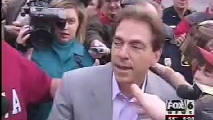 Drunk Bama Fan Kissing Coach Saban