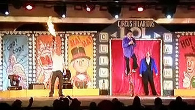 Circus Hilarious Fire Stunt Butlins Bognor Regis April 2009