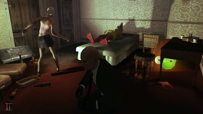 Hitman Blood Money - The Murder of Crows - stealth subduing sleeping yellow bird in the hotel