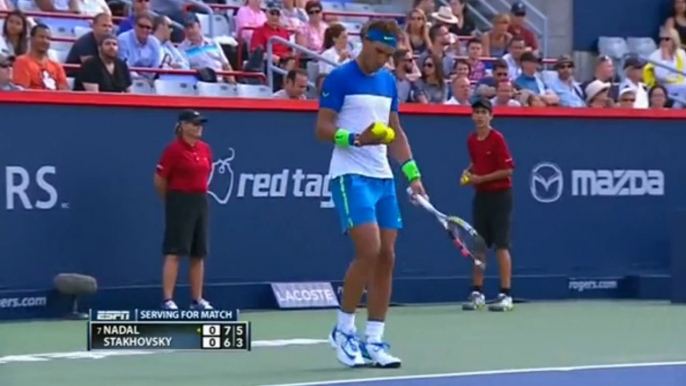 2015 Coupe Rogers R2 Rafael Nadal vs. Sergiy Stakhovsky LAST GAME