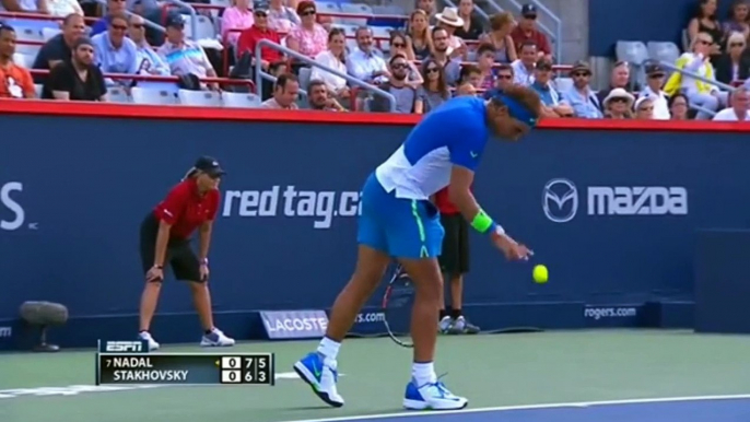 2015 Coupe Rogers R2 Rafael Nadal vs. Sergiy Stakhovsky LAST GAME