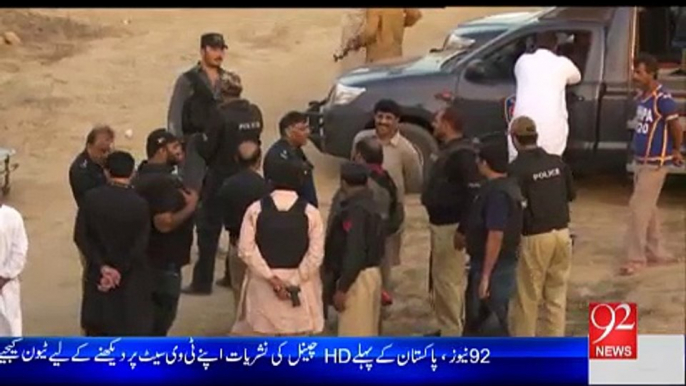 Encounter Manghopir Police With SSP Rao Anwar 8 Criminal Killed At Nordan bay pass Karachi Report by Samar Abbas 92 News Channel