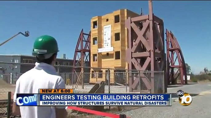 Engineers test building retrofits, working to improve how structures survive shaking