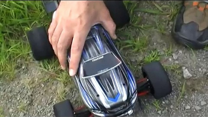 Traxxas mini E- revo VXL 1/16 top speed run @ 82 mph