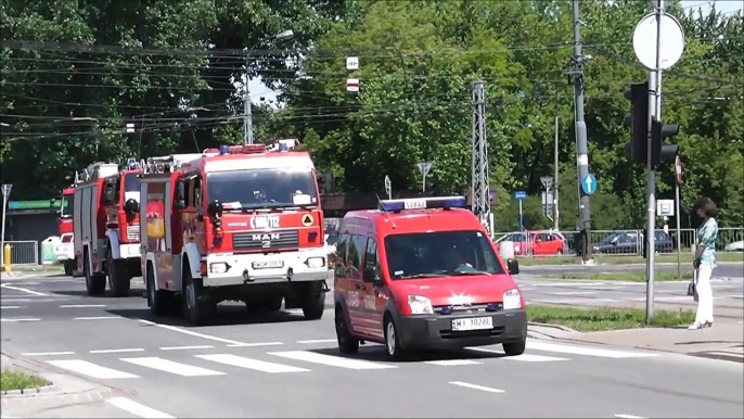 Straż pożarna: EURO 2012 Warszawa - kompilacja przejazdów SiS podoperacji "Strefa Kibica"