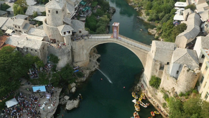 Cliff Diving Goes Bridge Diving in Bosnia and Herzegovina