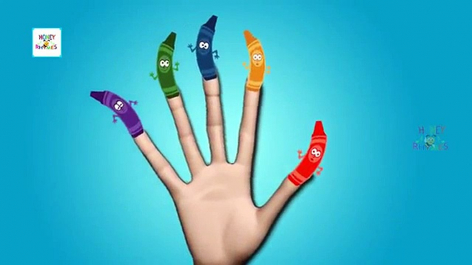 The Finger Family Crayons Kids Cartoons | Crayons Finger Family 3D Children Nursery Rhymes & Songs