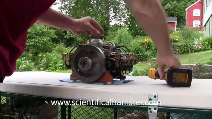 Miniature 6 cylinder boxer engine
