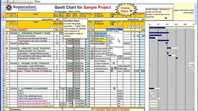 Excel Gantt Chart Project Plan