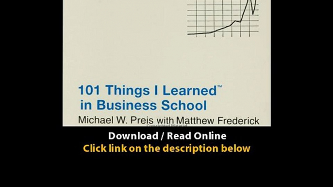 101 Things I Learned In Business School EBOOK (PDF) REVIEW