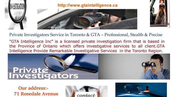 Contact GTA Intelligence Private Investigation Services
