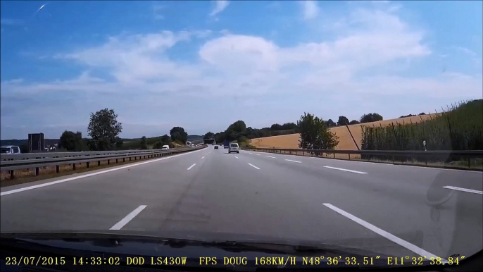 Un accident évité de justesse sur une autoroute en Allemagne