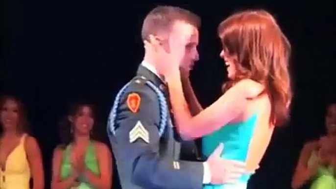 Soldier Surprises Girlfriend During Beauty Pageant, Then Proposes