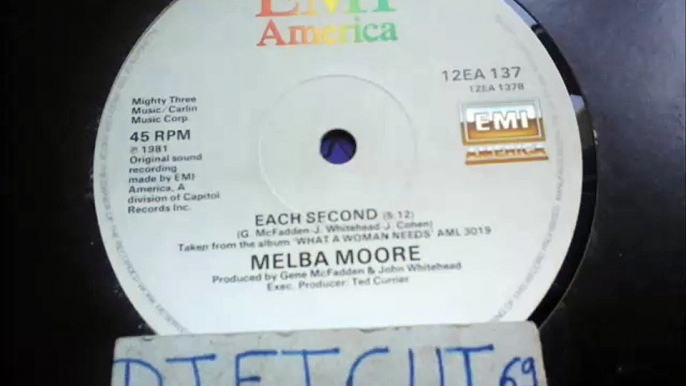 MELBA MOORE -EACH SECOND(RIP ETCUT)EMI AMERICA REC 81