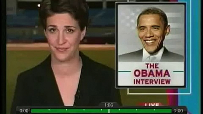 Rachel Maddow interviews Barack Obama (Part 1 of 2)