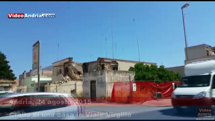 Attimi di paura ad Andria: crolla casa in Viale Virgilio