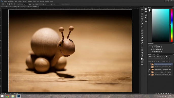 Adobe Photoshop CC Tutorial - focus stacking -german/deutsch