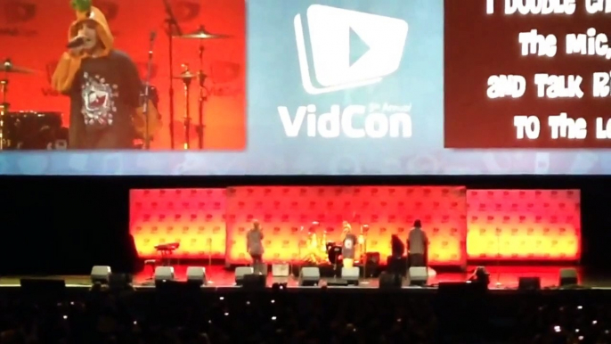 Grace Helbig, Hannah Hart and Mamrie Hart VidCon 2014 Main Stage