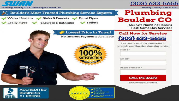 Plumbing in Boulder CO  (303) 633-5655  Boulder Colorado Plumbing