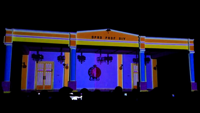 Jogja video mapping project gedung DPRD prop DIY