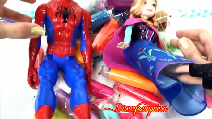 Massinhas Play Doh com Anna Frozen, Homem Aranha e Peppa Pig. Em PORTUGUES