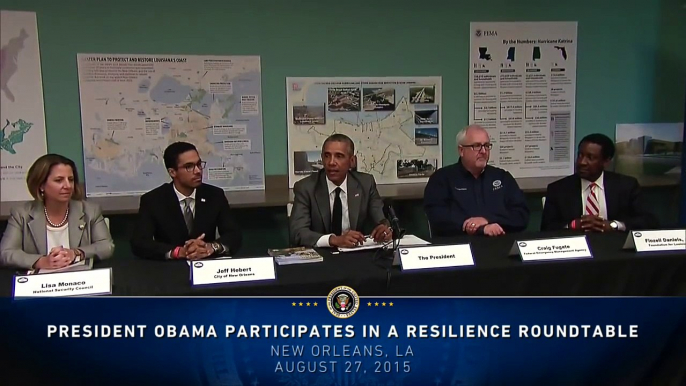 The President is Briefed on Resilience and Preparedness Efforts in New Orleans