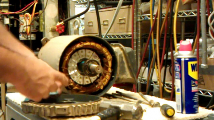 Replacing bearings on a Cooling Tower Motor