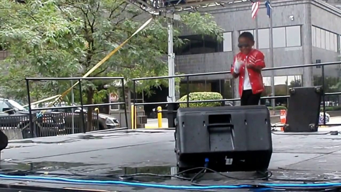 Zion (age 8) Performing on the Washington Street Stage for Art Beat 2015 "Another Part Of Me"