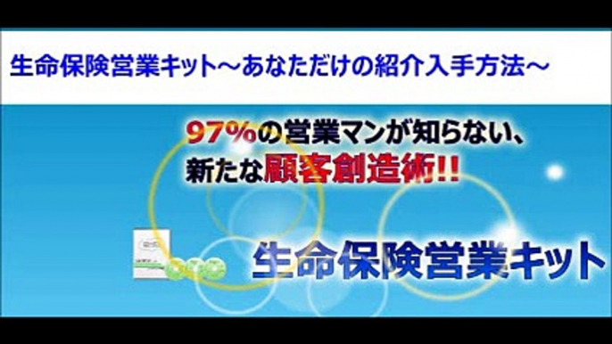 13 生命保険営業キット　あなただけの紹介入手方法 購入 特典 評価 動画 ブログ 評判 レビュー 感想 ネタバレ 実践 口コミ