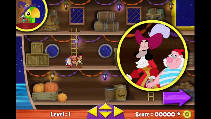 Disney Jr Jake & the Never Land Pirates Bucky's Halloween Haunt Cartoon Game Play Walkthro