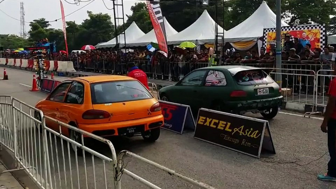 Proton Satria Super 4G91 all motor drag by Zaki Spec ZLraceworks champion @ MUSC drag Bertam R1