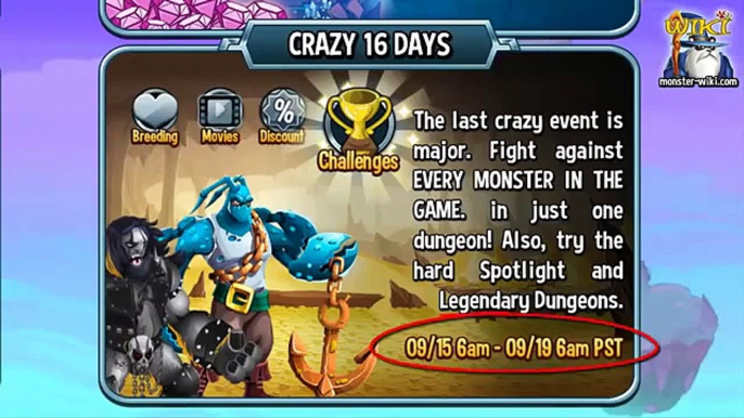 Crazy 16 Days - Event Info - Monster Legends