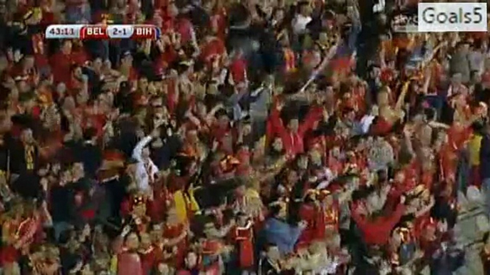 Kevin De Bruyne Goal Belgium 2 - 1 Bosnia-Herzegovina EURO Qualifications 3-9-2015