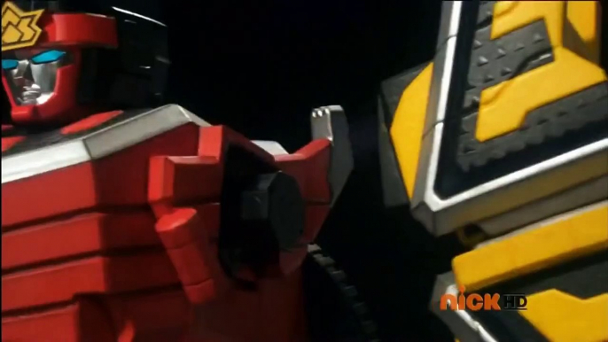 Power Rangers Samurai - Tiger Drill Megazord Transformation (HD)