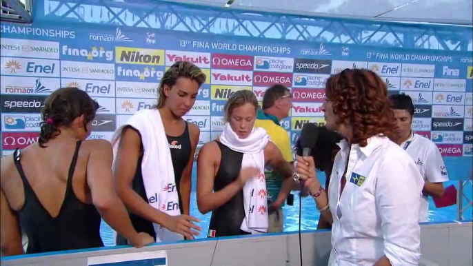 Alessia Filippi nei 4x200sl - Dream Team Enel