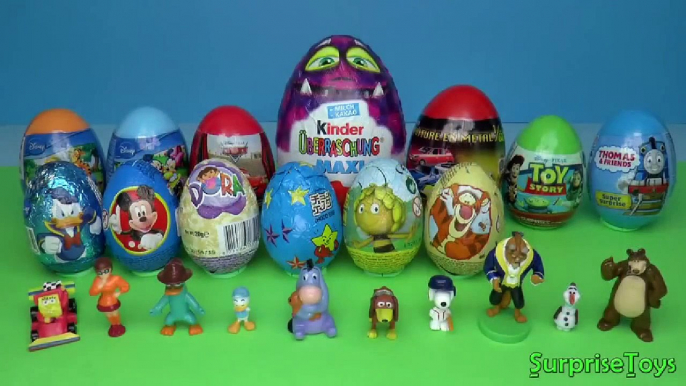 26 Surprise eggs Kinder Maxi Disney Pixar Cars 2 Маша и Медведь Kinder Surprise Toy Story