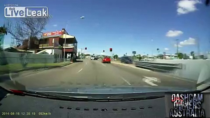 Crash Caught on Dashcam, Queensland, Australia