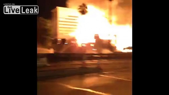 Massive fire at central LA building