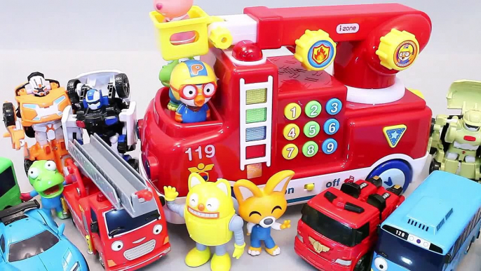 또봇 뽀로로 멜로디 소방차 자동차 타요 또봇 장난감 차 Pororo Fire engine Toys Tobot Tayo мультфильмы про машинки Игрушки
