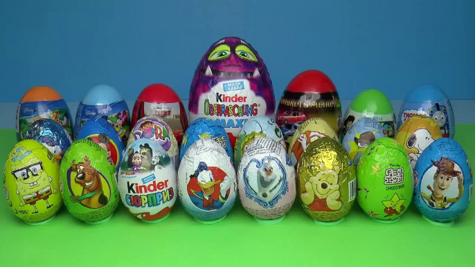 26 Surprise eggs Kinder Maxi Disney Pixar Cars 2 Маша и Медведь Kinder Surprise Toy Story