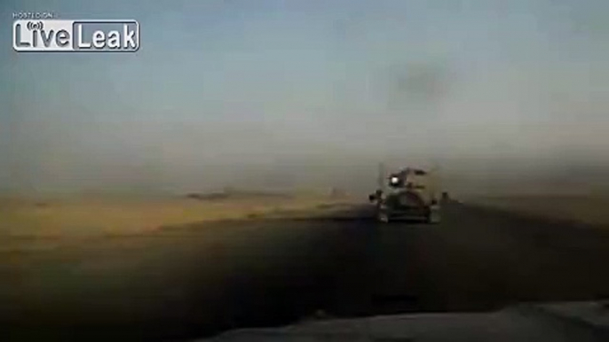 BOOM! Massive Roadside Bomb Explodes Near U.S. Troops (Iraq)