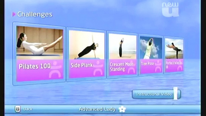 Wii Workouts - NewU Yoga and Pilates Workout - Challenges