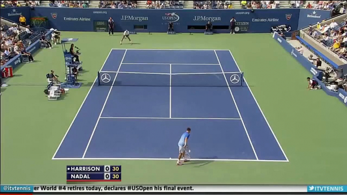 Rafael Nadal Hot Shot against Ryan Harrison at US Open 2013