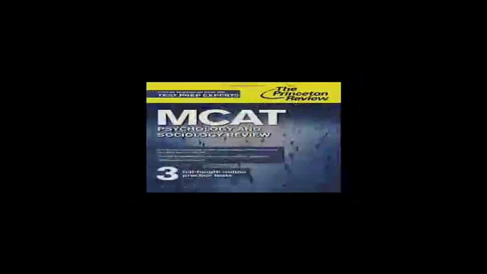 MCAT Psychology and Sociology Review New for MCAT 2015 Graduate School Test Preparation