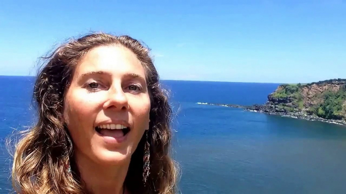 Weather Woman Mahana Mari reporting from Ha'ikū, Maui, Hawaii. August 27, 2015