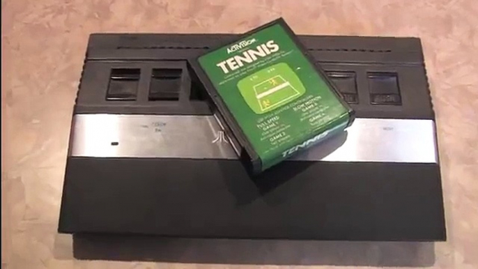 Game review   Classic Game Room   TENNIS review for Atari 2600   BATTLE GAME PLAY