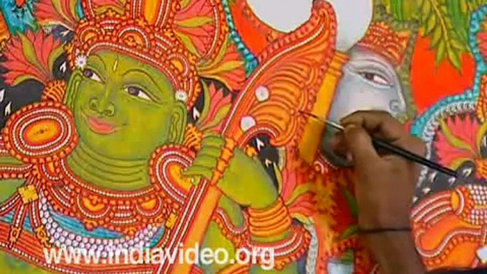 Mural Painting final touches Institute of Mural Painting, Guruvayur