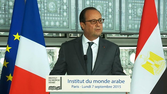 Déclaration du président François Hollande lors de l'inauguration de l’Exposition "Osiris, Mystères engloutis d’Egypte"