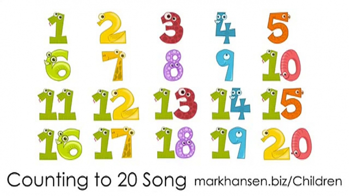 Counting Songs 1 20 for Children Numbers to Song Kids Kindergarten Toddlers Animal Number 123